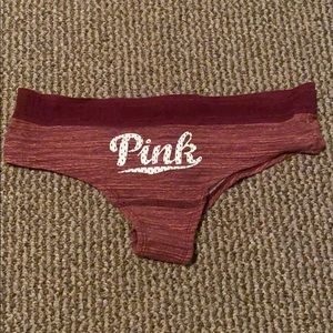 PINK Victoria’s Secret Panty Maroon Size Medium